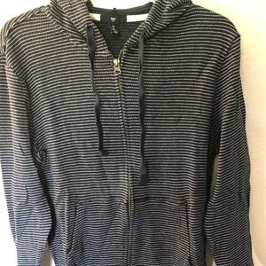Gap Blue and white zip-up-hoodie